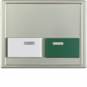 Центральная панель с кнопкой присутствия зеленого цвета/кнопка приема белая, Arsys, цвет: стальной, лак 12999004