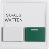Центральная панель с кнопкой присутствия зеленого цвета/кнопка приема белая, S.1/B.3/B.7, цвет: полярная белизна, матовый 12999909