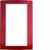 Рамка с большим вырезом, B.3, алюминий, цвет: красный/полярная белизна 13093022