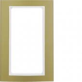 Рамка с большим вырезом, B.3, алюминий, цвет: золотой/полярная белизна 13093046