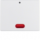 Клавиша с красной линзой и надписью «0», Arsys, цвет: полярная белизна, глянцевый 14170069