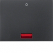Клавиша с красной линзой и надписью «0», K.1, цвет: антрацитовый, матовый 14177106