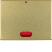 Клавиша с красной линзой и надписью «0», Arsys, металл, цвет: золотой 14180002