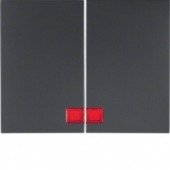 Клавиши с красной линзой, K.1, цвет: антрацитовый, матовый 14377006