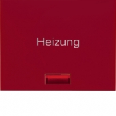 Клавиша с красной линзой и надписью «Heizung Notschalter», K.1/K.5, цвет: красный, глянцевый 14887115