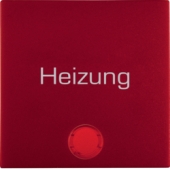 Клавиша с красной линзой и надписью «Heizung Notschalter», S.1/B.3/B.7, цвет: красный, матовый 16211902