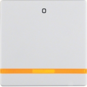 Клавиша с оранжевой линзой и оттиском «0», Q.1/Q.3, цвет: полярная белизна, с эффектом бархата 16246089