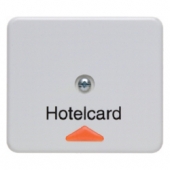Hакладка карточного выключателя для гостиниц с оттиском и красной линзой, Modul 2, цвет: полярная белизна, глянцевый 164009