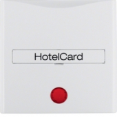 Hакладка карточного выключателя для гостиниц с оттиском и красной линзой, S.1, цвет: полярная белизна, глянцевый 16408989