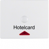 Hакладка карточного выключателя для гостиниц с оттиском и красной линзой, Arsys, цвет: полярная белизна, глянцевый 16410069