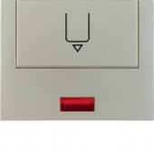 Hакладка карточного выключателя для гостиниц с оттиском и красной линзой, K.5, цвет: стальной, лак 16417104