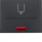 Hакладка карточного выключателя для гостиниц с оттиском и красной линзой, K.1, цвет: антрацитовый, матовый 16417106