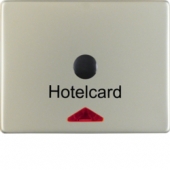 Hакладка карточного выключателя для гостиниц с оттиском и красной линзой, Arsys, цвет: стальной, лак 16419004