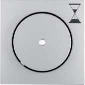 Центральная панель с нажимной кнопкой для механизма реле времени, S.1/B.3/B.7, цвет: алюминиевый, матовый 16741404