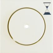 Центральная панель с нажимной кнопкой для механизма реле времени, S.1, цвет: белый, глянцевый 16748982