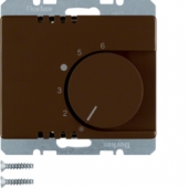 Регулятор температуры помещения с переключающим контактом и центральной панелью, Arsys, цвет: коричневый, глянцевый 20260001
