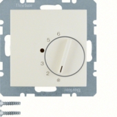 Регулятор температуры помещения с переключающим контактом и центральной панелью, S.1, цвет: белый, глянцевый 20268982