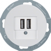USB-розетка для подзарядки 230 V, R.classic, цвет: полярная белезна 26002089