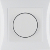 Поворотный диммер с накладкой и регулирующей кнопкой, S.1, цвет: полярная белизна, глянцевый 28198989