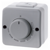 Регулятор числа оборотов с регулирующей кнопкой цвет: светло-серый/серый, Aquatec IP44 297010