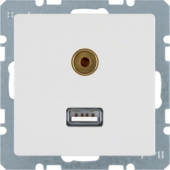 BMO USB/3.5mm AUDIO, Q.1/Q.3, цвет: полярная белезна, с эффектом бархата 3315396089