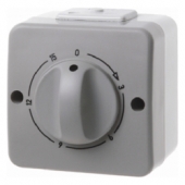 Механический таймер с регулирующей кнопкой цвет: светло-серый/серый, Aquatec IP44 422705
