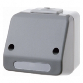 Системная установочная коробка с полем для надписи цвет: светло-серый/серый, Aquatec IP44 425615