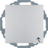 Штепсельная розетка SCHUKO с откидной крышкой, S.1/B.3/B.7, цвет: алюминиевый, матовый 47441404