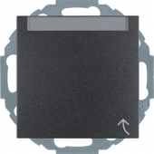 Штепсельная розетка SCHUKO с откидной крышкой и полем для надписи, S.1/B.3/B.7, цвет: антрацитовый, матовый 47461606