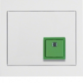 Квитирующая нажимная кнопка с рамкой, K.1, цвет: полярная белизна 52017009