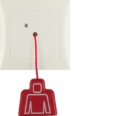 Кнопка со шнурковым приводом с рамкой, S.1, цвет: белый 52028982