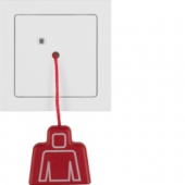 Кнопка со шнурковым приводом с рамкой, S.1, цвет: полярная белизна 52029909