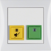 Кнопка присутствия/квитирования с рамкой, S.1, цвет: полярная белизна 52058989