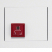 Нажимная кнопка вызова с рамкой, K.1, цвет: полярная белизна 52067009