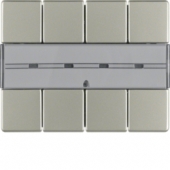 Клавишный сенсор с полем для надписей, 4-канальный, Arsys, цвет: стальной, лак 75164043