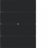 Клавишный сенсор B.IQ «Комфорт», 4-канальный, стекло, цвет: черный 75164592