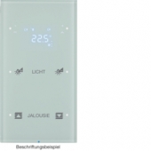 Touch Sensor, 2-канальный с регулятором температуры помещения, R.3, сконфигурирован, цвет: полярная белизна 75642150