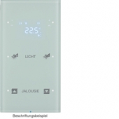 Touch Sensor, 2-канальный с регулятором температуры помещения, R.3, сконфигурирован, цвет: полярная белизна 75642150