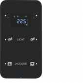 Touch Sensor, 2-канальный с регулятором температуры помещения, R.1, сконфигурирован, цвет: черный 75642165