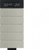 Инфракрасный клавишный сенсор B.IQ с регулятором температуры помещения, 5-канальный, нержавеющая сталь 75665693