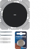 Berker.Net - Настенный передатчик, KNX-Радио, 1-канальный, плоский quicklink, R.1/R.3, цвет: черный 85655231