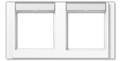 Рамка 2-кратная с полем для надписи, белая A5820NAWW