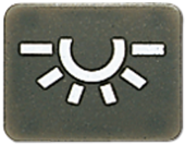 Символ для кнопки "освещение", антрацит 33ANL