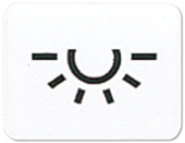 Окошко с символом для "KO-клавиш", символ "освещение" , белое 33LWW