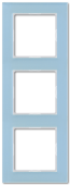 Рамка 3-кратная, серо-голубая AC583GLBLGR