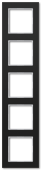 Рамка 5-кратная, стекло,черная AC585GLSW