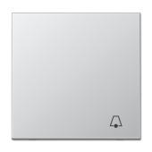 Клавиша для кнопок и выключателя с символом "звонок", алюминий AL2990K