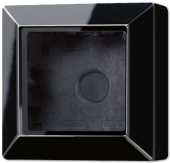 Коробка для накладного монтажа 1-кратная, чёрная AS581ASW