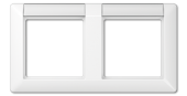 Рамка 2-кратная с полем для надписи для горизонтальной установки, белая AS5820NAWW