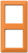 Рамка 2-кратная для вертикальной и горизонтальной установки, термопласт, оранжевая AS582BFO